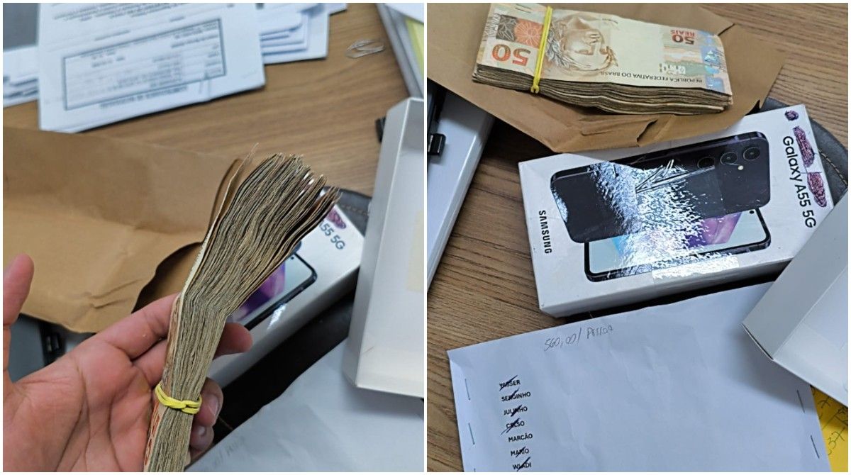 [Dinheiro apreendido em operação ligada à investigação de propina]. Reprodução: G1