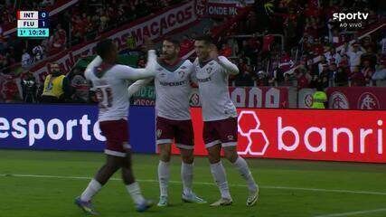 Fluminense vence Internacional por 2 a 0 em Porto Alegre, com gols de Serna e Paulo Baya.; Reprodução: Globo