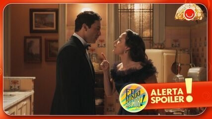 Estela termina o relacionamento com Celso em Êta Mundo Melhor!; Legenda da imagem. Reprodução: Globo