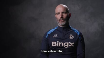 Técnico do Chelsea comenta a empolgação para o Mundial de Clubes. Reprodução: Globo