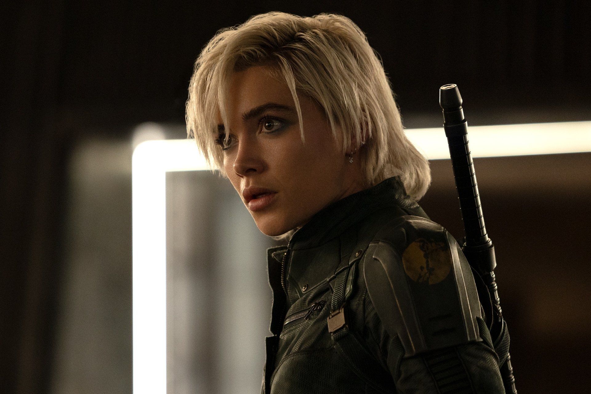 Florence Pugh como Yelena Belova em cena de 'Thunderbolts' que estreia no Disney+. Reprodução: Gizmodo