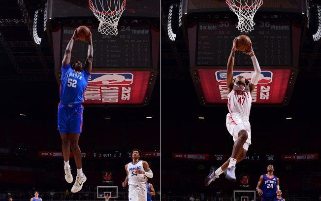 Oklahoma City Thunder e Houston Rockets se enfrentam na abertura da temporada da NBA. Reprodução: ESPN