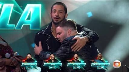 Hanii lidera a 1ª etapa da Final do Estrela da Casa. Legenda da imagem. Reprodução: Retorno do item 11