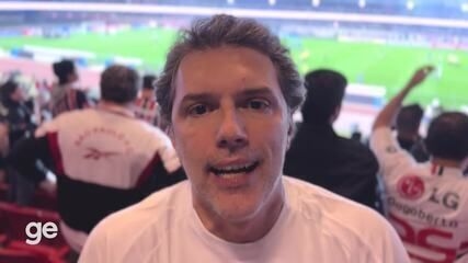 Torcedores comemoram a classificação do São Paulo nos pênaltis contra o Atlético Nacional no Morumbi. Reprodução: Globo