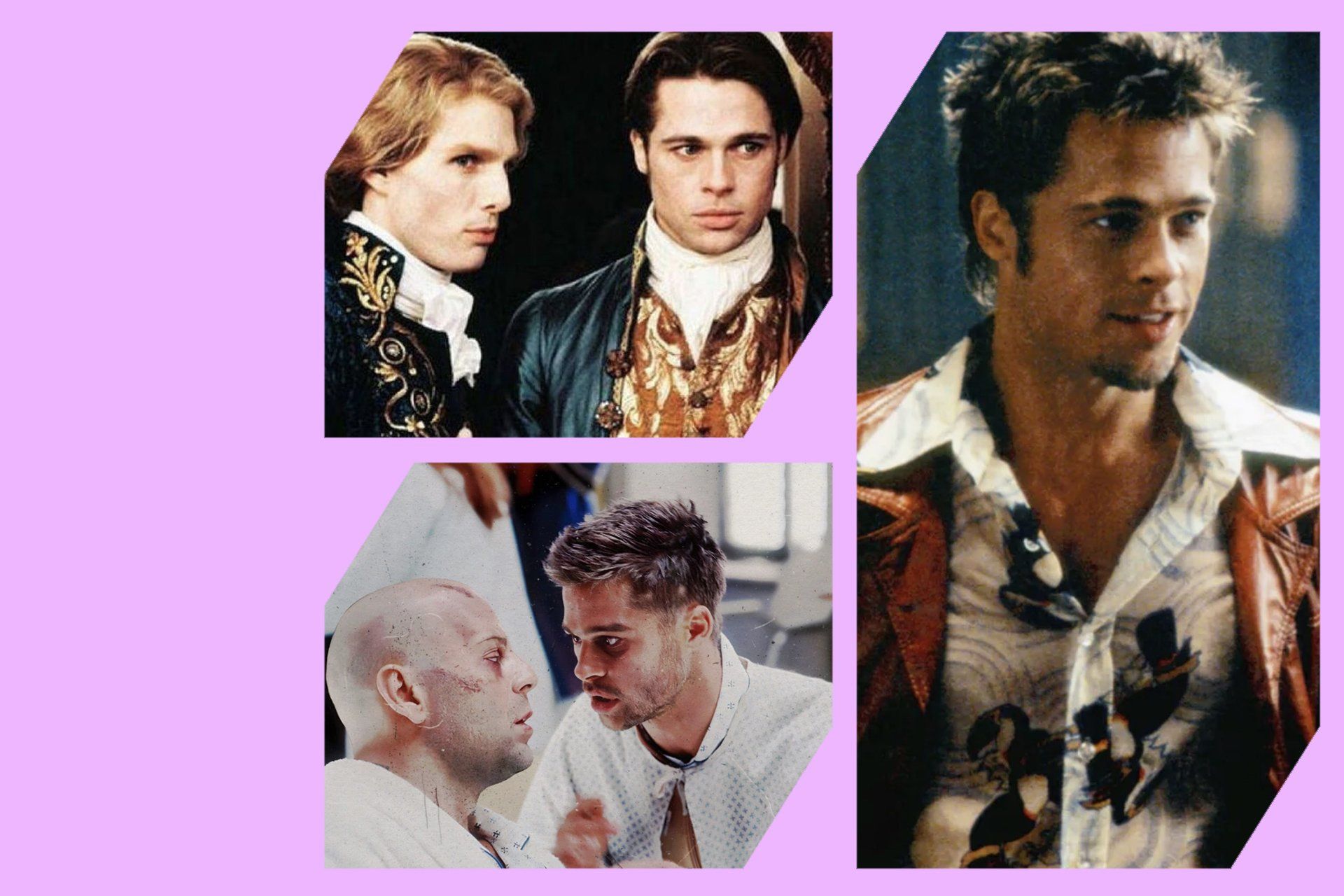 Brad Pitt em suas principais performances ao longo da carreira. Reprodução: Gizmodo
