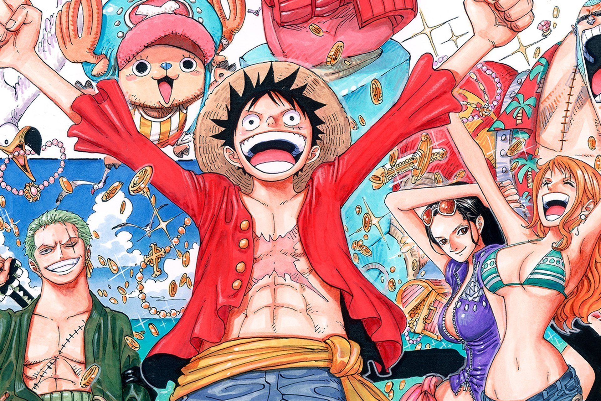 A nova promoção da One Piece na Shonen Jump App atrai fãs de quadrinhos digitais. Reprodução: Gizmodo