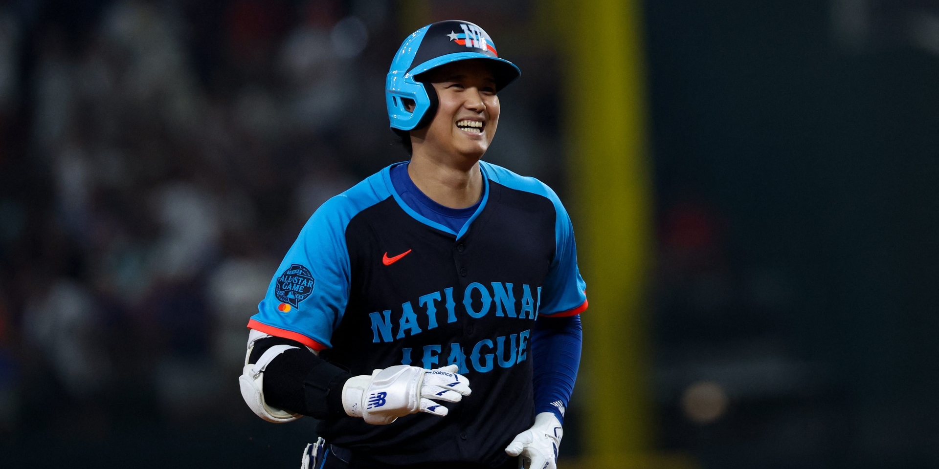 Shohei Ohtani celebra home run durante o MLB All-Star Game 2024. Reprodução: Business Insider