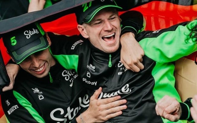 Bortoleto elogia Nico após seu terceiro lugar no GP da Inglaterra. Reprodução: Esporte IG