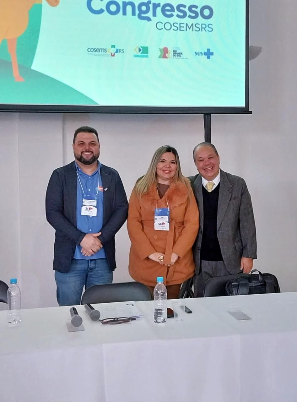 Joelson Lisboa mediou debate sobre judicialização da saúde em congresso no Rio Grande do Sul. Reprodução: Assessoria