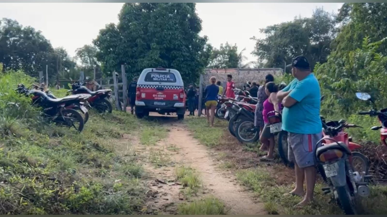 Local do crime onde casal de idosos foi assassinado em Areia, Pará. Reprodução: Globo
