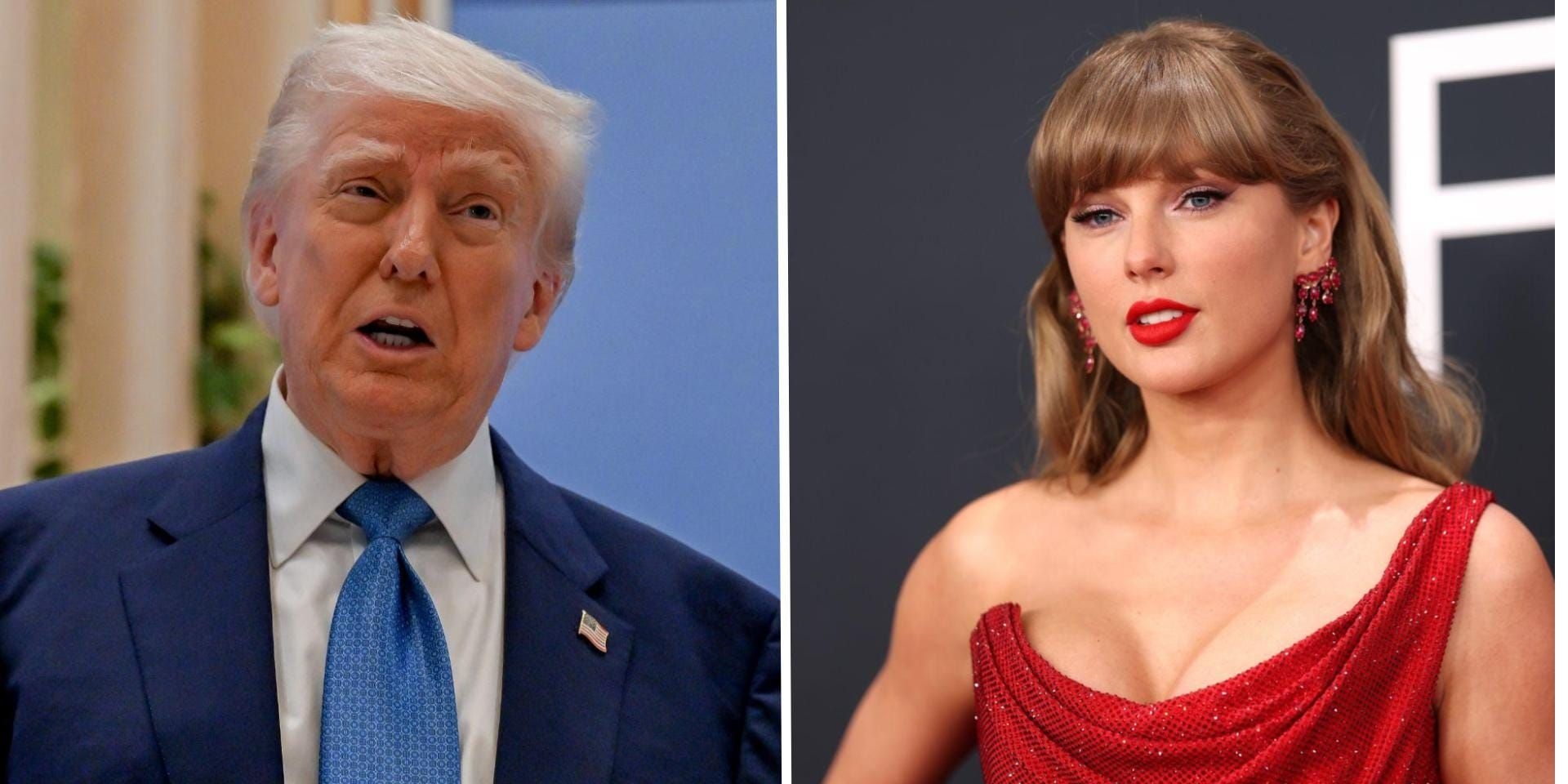 Donald Trump renova suas críticas a Taylor Swift após encontro no Oriente Médio. Reprodução: Business Insider