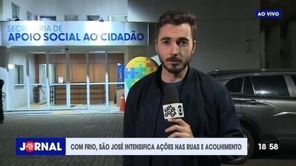 São José realiza ações de acolhimento durante a onda de frio na região. Reprodução: g1