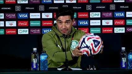 Abel Ferreira fala sobre a expectativa do Palmeiras na Copa do Mundo de Clubes antes da estreia. Reprodução: Globo