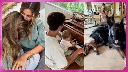 Gisele Bündchen compartilha cliques raros em família com os filhos e Joaquim Valente. Legenda da imagem. Reprodução: Retorno do item 11