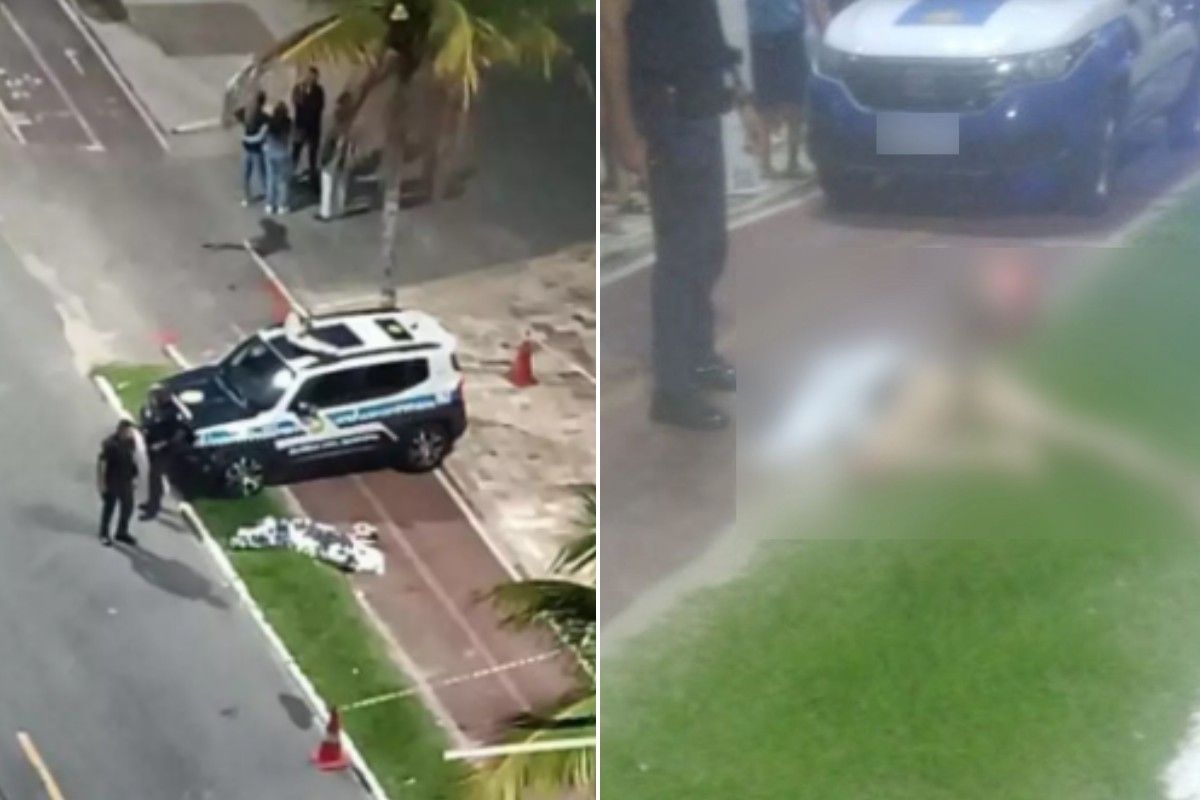 Mulher de 22 anos morre em acidente de moto em Praia Grande. Reprodução: Globo