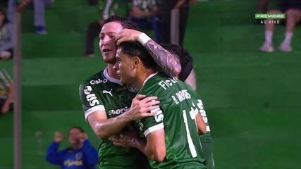 Bruno Rodrigues marca dois gols pelo Palmeiras contra o Juventude. Legenda da imagem. Reprodução: Retorno do item 11