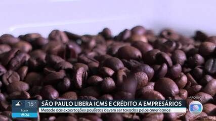 Governo de SP libera R$ 1,5 bilhão em créditos de ICMS para ajudar exportadoras.; Reprodução: Globo