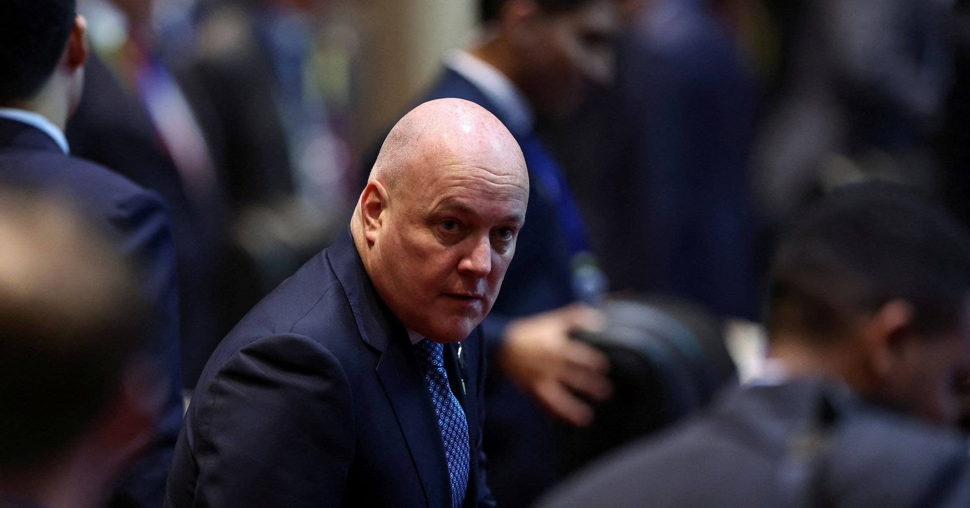 Primeiro-ministro da Nova Zelândia discute comércio global com líderes mundiais. Legenda da imagem. Reprodução: Reuters