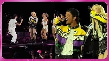 Bruno Mars e Rosé encantam fãs com colaboração no show do BLACKPINK; Reprodução: Globo