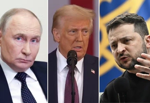Trump comenta sobre a difícil negociação entre Zelensky e Putin em meio a tensões de guerra. Reprodução: Reuters