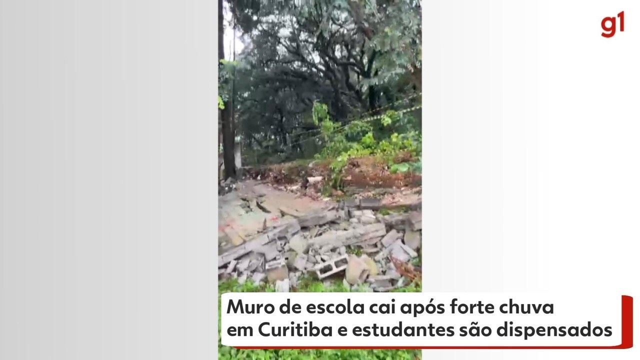 Forte chuva causa estragos em Curitiba e afeta escolas