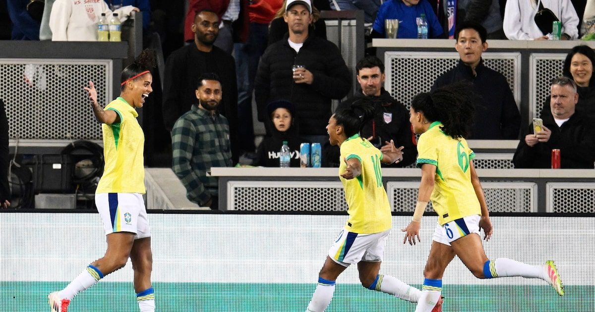 Brasil faz história ao vencer rival americano pela primeira vez em solo dos EUA. Reprodução: Estadão