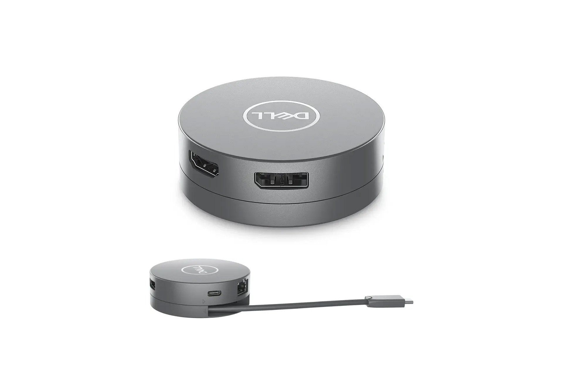 Adaptador Dell DA305: 6 em 1, cabo USB-C retrátil, agora com desconto de $50. Reprodução: Gizmodo