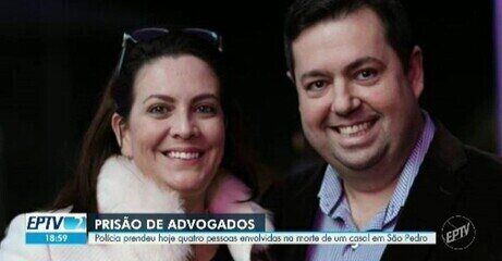 Polícia prende quatro suspeitos pelo assassinato de casal em chácara em São Pedro.; Reprodução: Globo