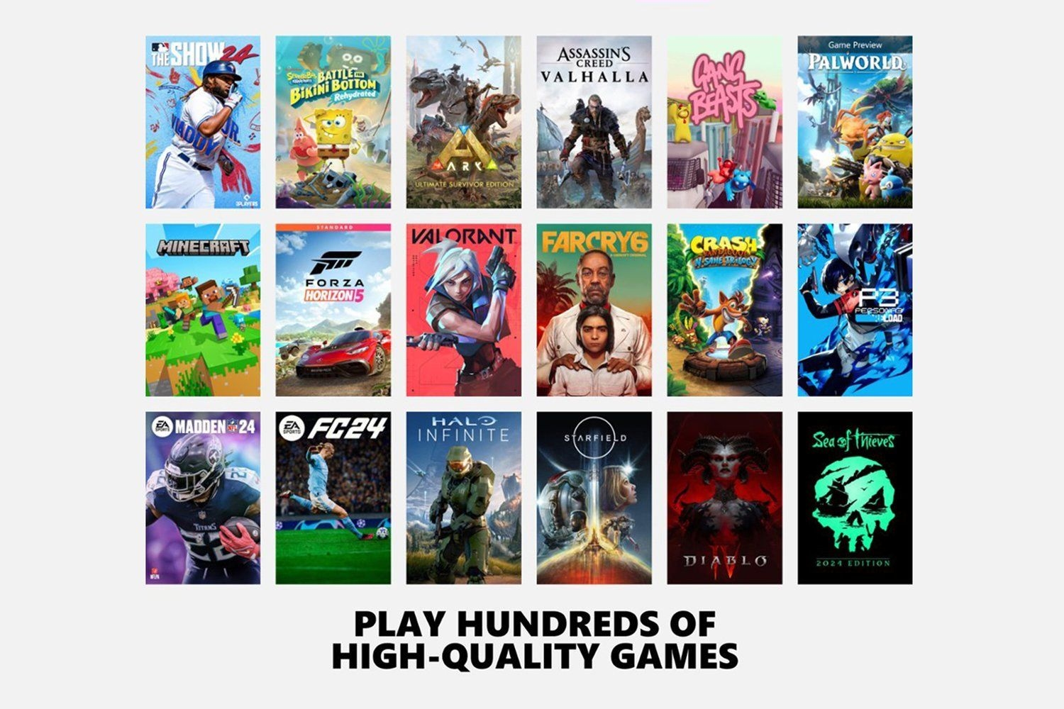 Xbox Game Pass Ultimate oferece uma vasta seleção de jogos para consoles e dispositivos móveis. Reprodução: Gizmodo
