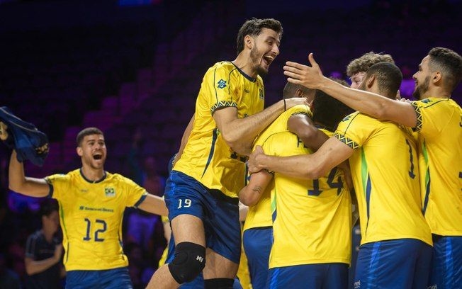 Jogadores da seleção brasileira se preparam para a Liga das Nações no Japão.; Reprodução: iG