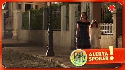 Estela percebe a presença de um homem misterioso enquanto foge pelas ruas. Reprodução: Globo