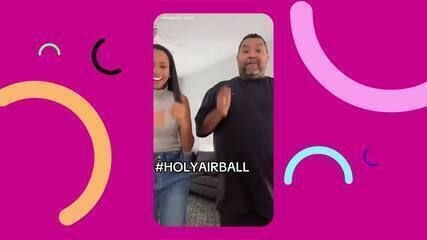 Jovens revelam parentescos surpreendentes com celebridades na trend 'Holy Airball' do TikTok. Reprodução: Gshow