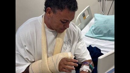 Popó grava vídeo após cirurgia e recebe alta do hospital antes do Fight Music Show 7 em SP. Legenda da imagem. Reprodução: Retorno do item 11