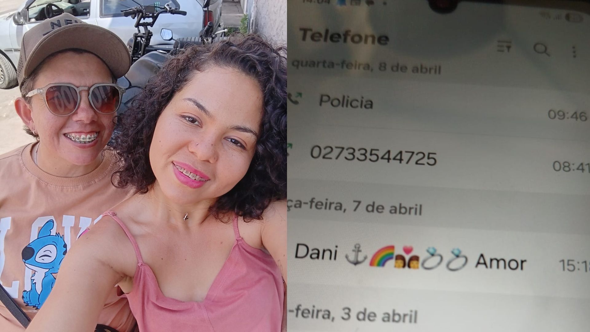 Casal de mulheres ligou para a polícia minutos antes de ser executado por PM no ES. Reprodução: G1