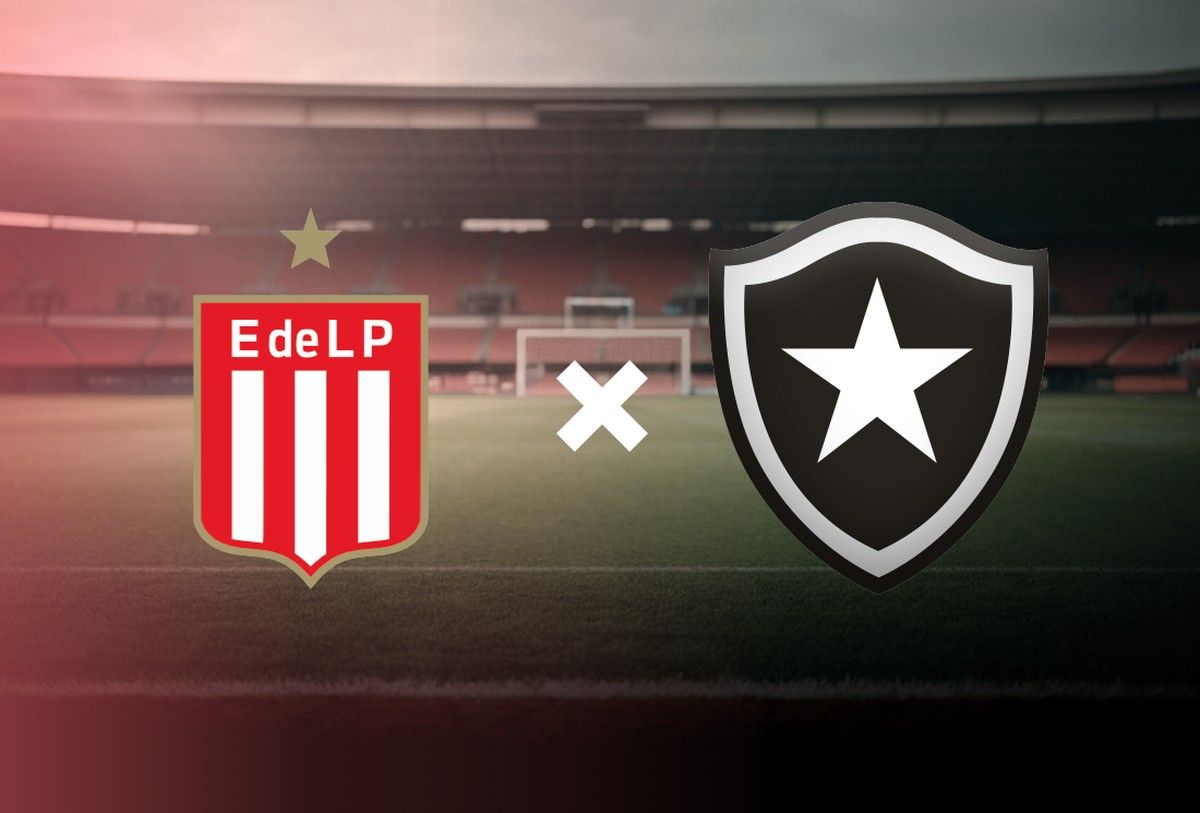 Confronto entre Estudiantes e Botafogo pela terceira rodada do torneio. Reprodução: Globo.