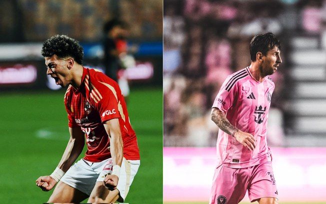 Emam Ashour e Lionel Messi, craques do Al Ahly e Inter Miami, se preparam para torneio histórico nos EUA. Reprodução: Esporte IG