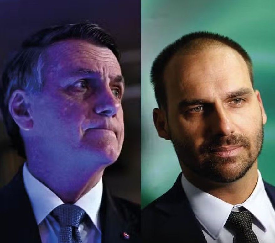 Eduardo Bolsonaro se reúne com Ciro Nogueira e Antonio Rueda para discutir candidatura presidencial. Reprodução: Globo