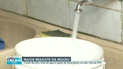 Moradores de Iracemápolis enfrentam aumento de 37% na tarifa de água e problemas na qualidade do serviço. Reprodução: Globo