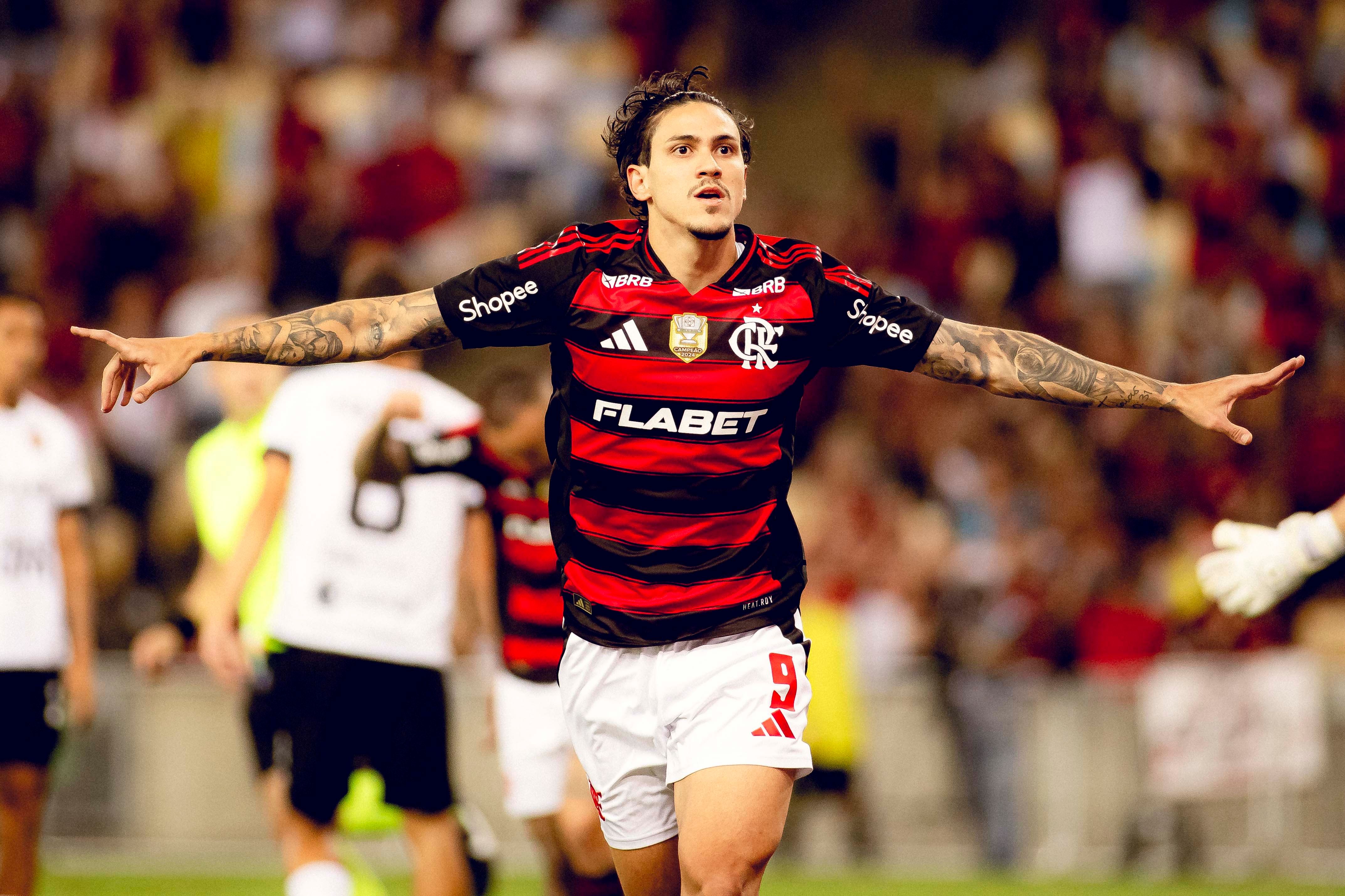 Rubro-negro marcou duas vezes com apenas seis minutos do primeiro tempo. Reprodução: Globo