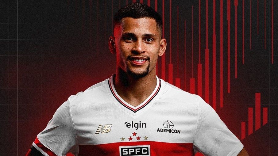 São Paulo anuncia a contratação de Maílton, lateral-direito. Legenda da imagem. Reprodução: Jogada10 (iG)