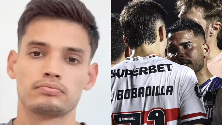 Jogador Damián Bobadilla do São Paulo se pronuncia após acusação de xenofobia contra Miguel Navarro do Talleres. Legenda da imagem. Reprodução: Terra