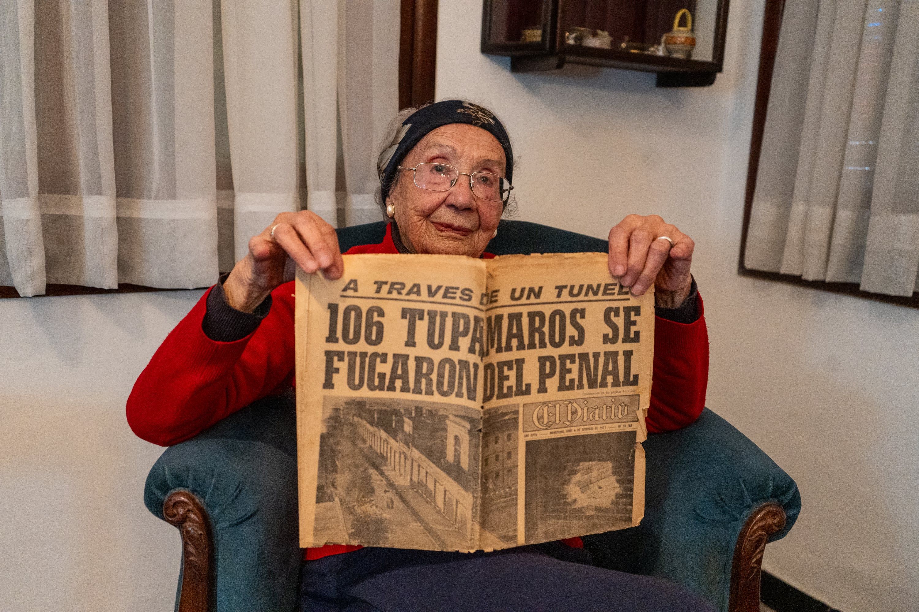 Serrana Auliso relembra a fuga dos tupamaros em sua casa em Montevideo. Legenda da imagem. Reprodução: El País