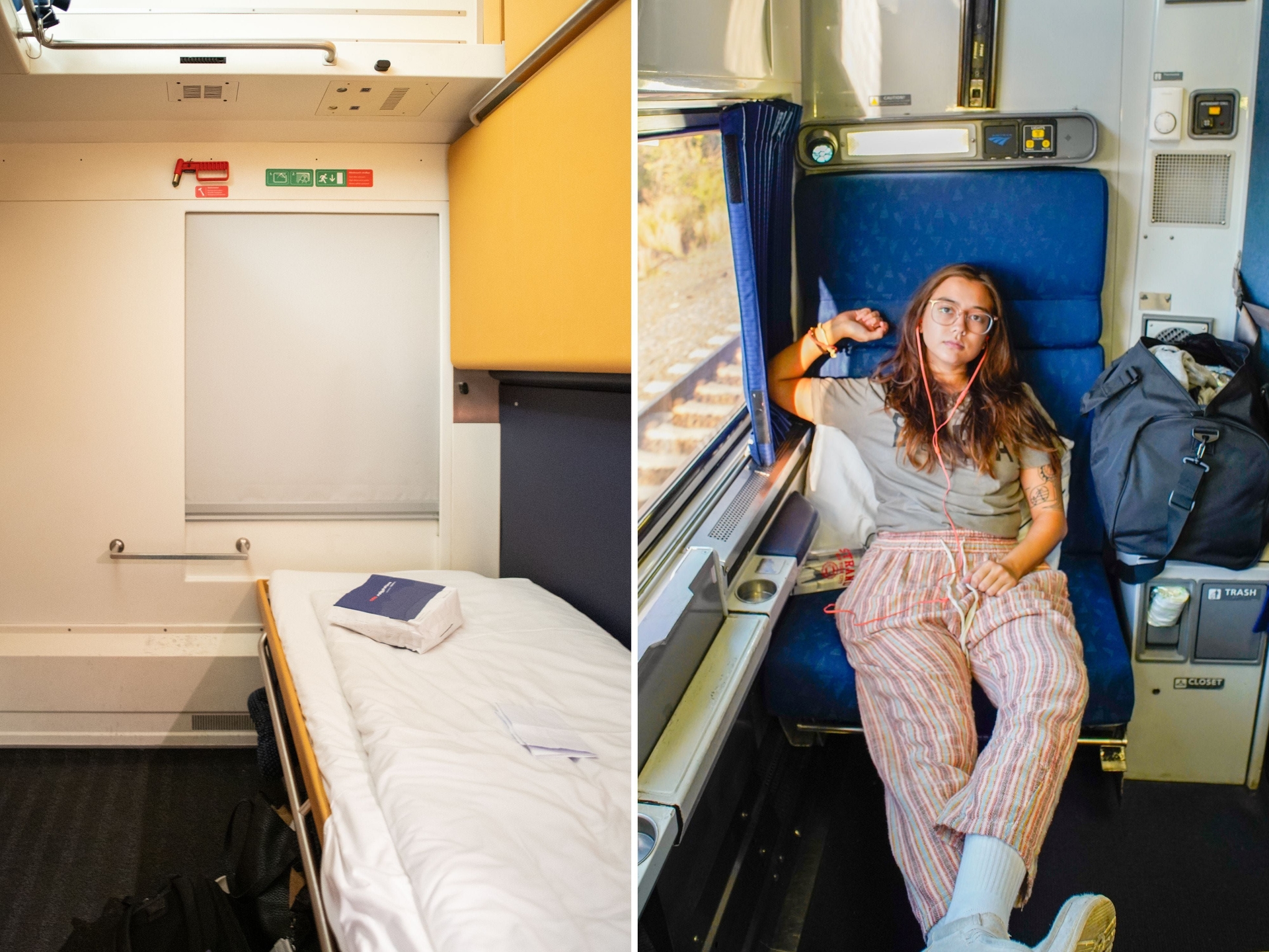 Repórter viaja em cabines privativas de trens noturnos nos EUA e Europa, comparando experiências. Reprodução: Business Insider