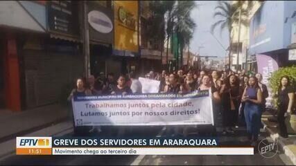 Servidores de Araraquara encerram greve após aprovar proposta de reajuste salarial e benefícios.; Reprodução: Globo