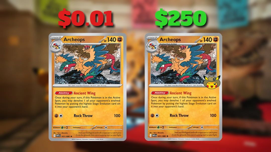 Cartão promocional de Pokémon Fossil Exhibit é vendido por centenas, apesar de ser uma reimpressão
