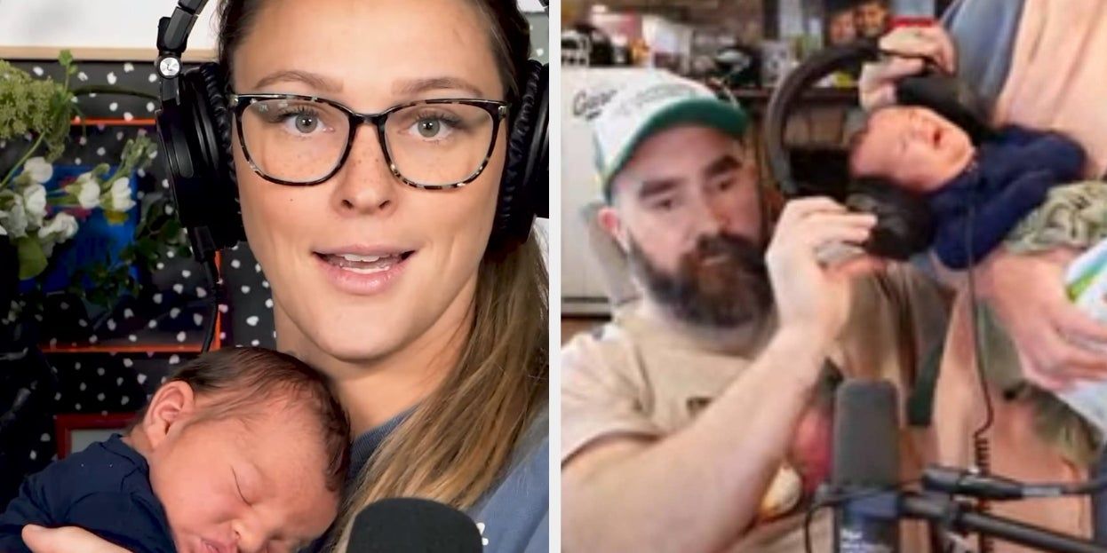 Travis diverte-se com uma piada sobre o pai durante evento. Reprodução: BuzzFeed