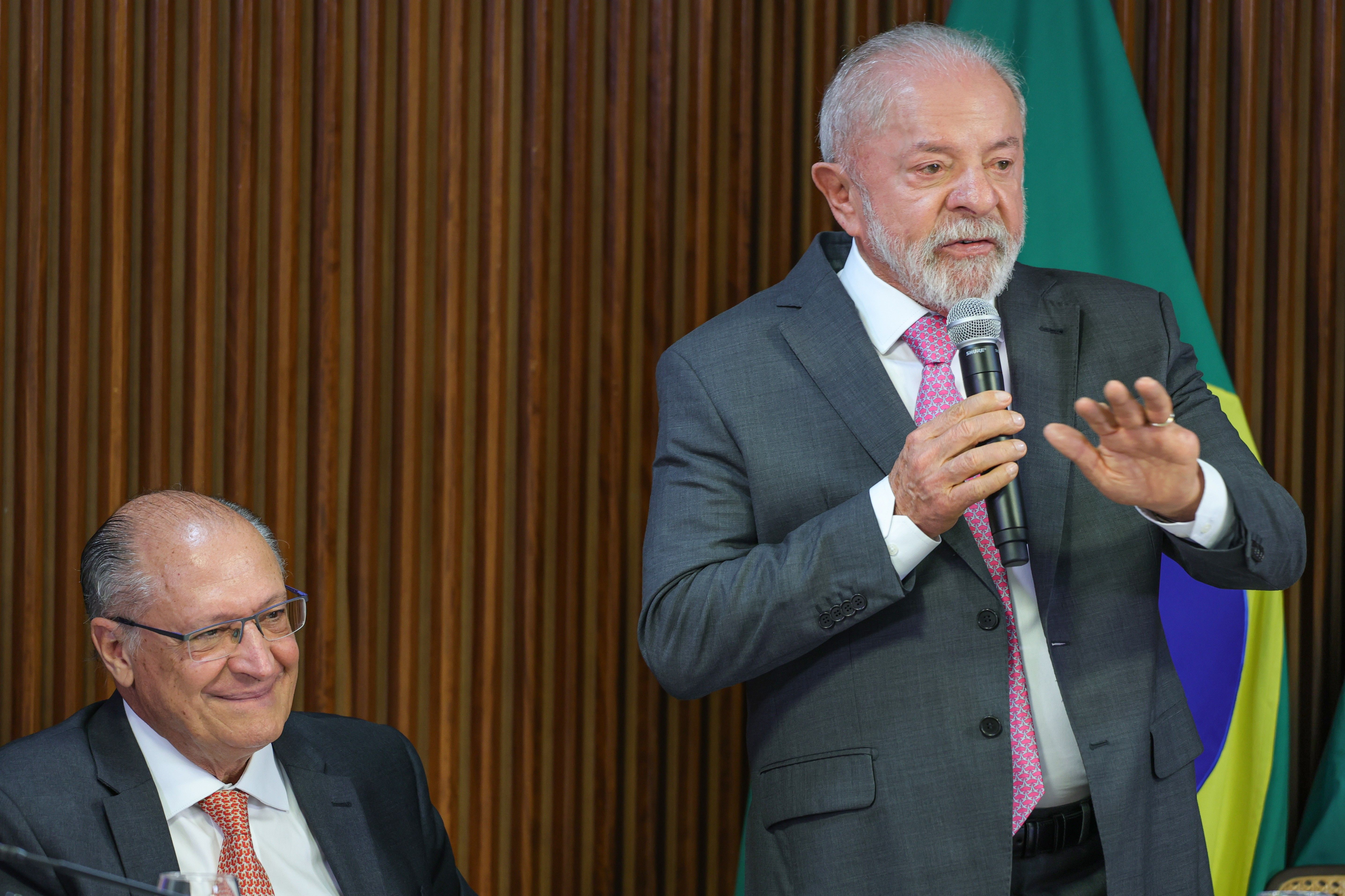 Lula e o vice Geraldo em Brasília; MDB insatisfeito com proposta de chapa de reeleição.. Reprodução: Oglobo