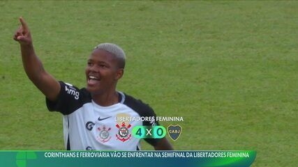 Legenda da imagem. Corinthians e Ferroviária vão se enfrentar pela semifinal da Libertadores Feminina. Reprodução: Retorno do item 11