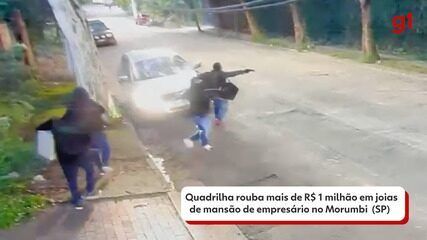 Criminosos armados realizam assalto a mansão no Morumbi, causando prejuízo de R$ 3 milhões. Reprodução: Globo