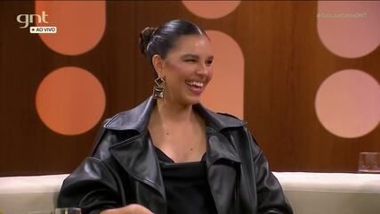 Mariana Rios apresenta o nome de seu primeiro filho, Palo. Legenda da imagem. Reprodução: Globo